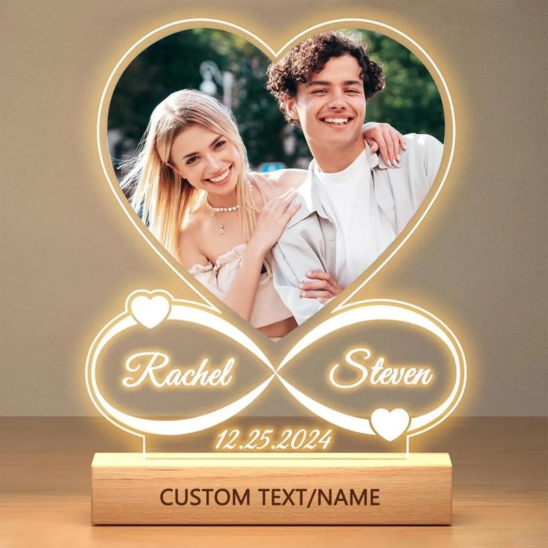 Custom LED Photo Frame | Anniversary & Wedding Gift