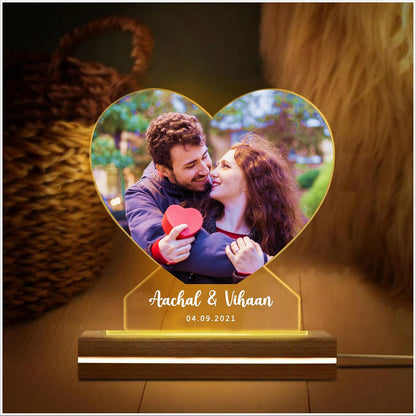 Cupid Love | Personalised Heart LED Photo Lamp for Couples