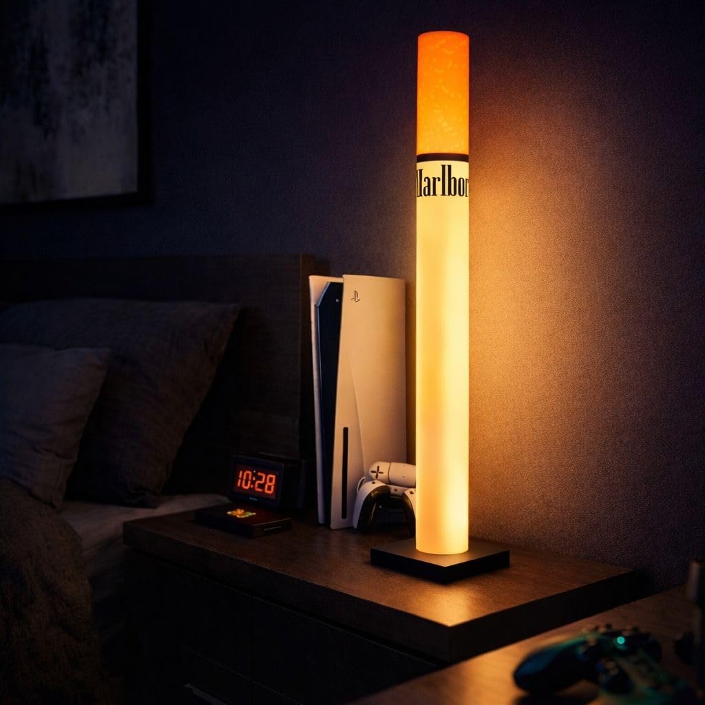 Orange & White LED Floor Lamp | Ambient Home Décor