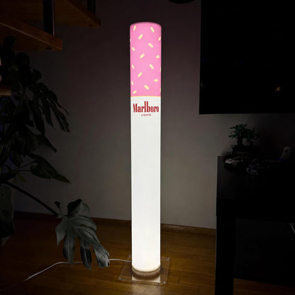 Pink LED Floor Lamp | Living Room & Cafe Decor