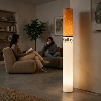 Orange & White LED Floor Lamp | Ambient Home Décor