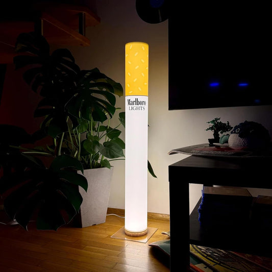 Orange & White LED Floor Lamp | Ambient Home Décor