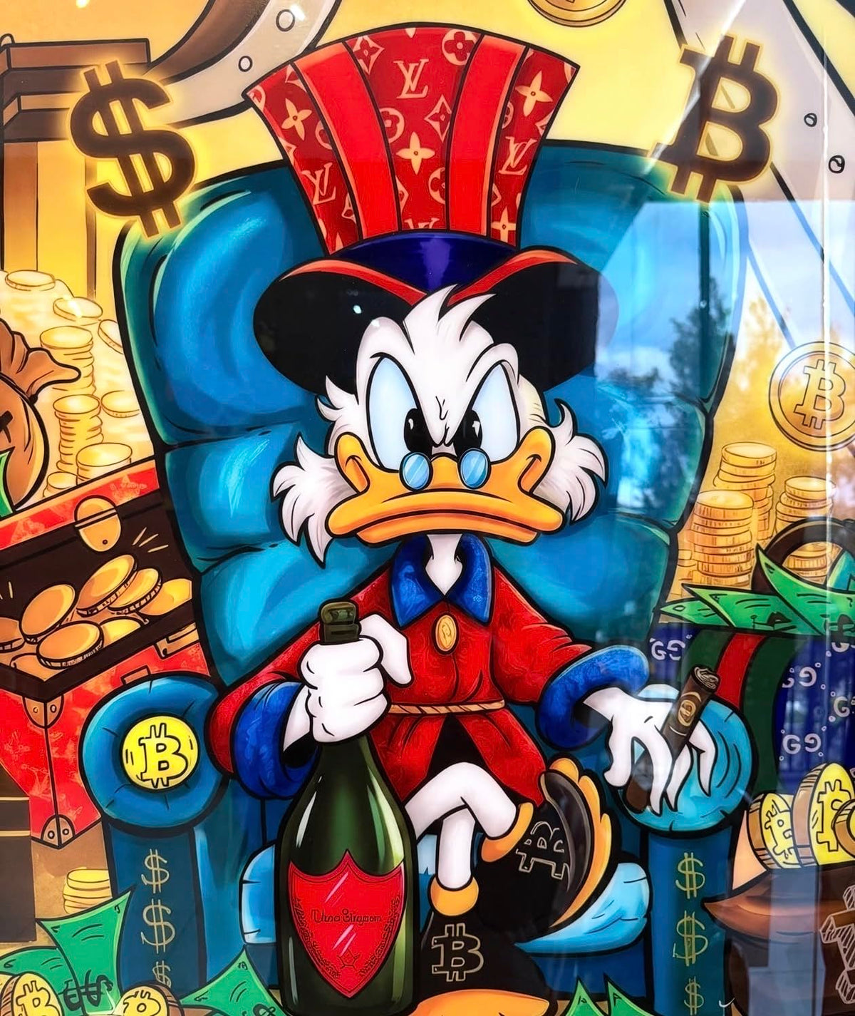 McDuck Bitcoin Pop Art LED Backlit Wall Art | cm Luxury Decor