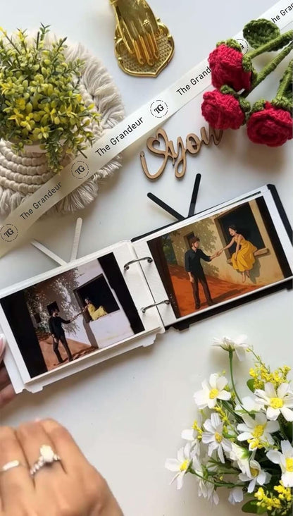 Personalized 5-Photo Album | Custom Couple Gift with Ghibli-Style Art