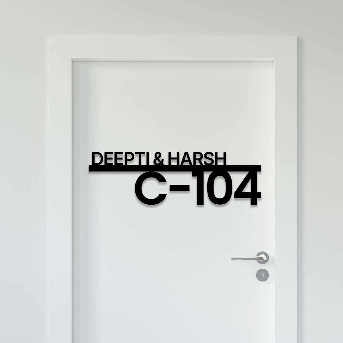 Personalised Laser Cut Name Plate for Home Entrance