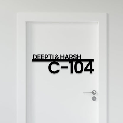 Personalised Laser Cut Name Plate for Home Entrance