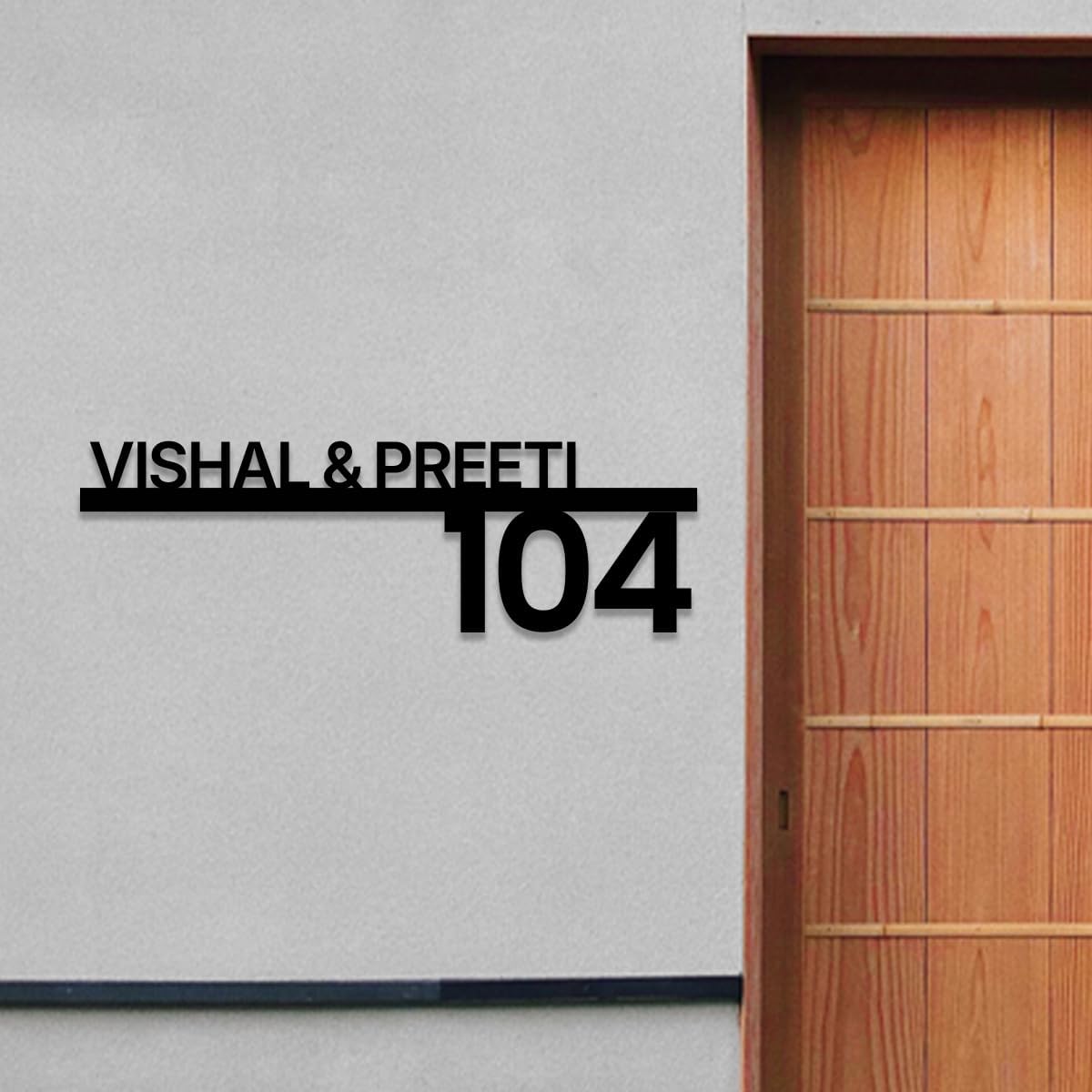 Personalised Laser Cut Name Plate for Home Entrance