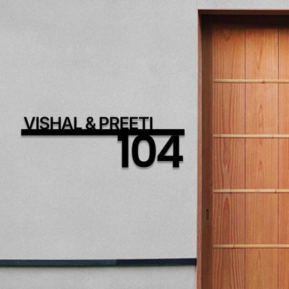 Personalised Laser Cut Name Plate for Home Entrance