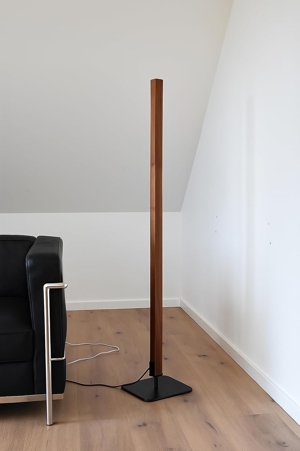 Modern LED Floor Lamp | American Walnut Wood