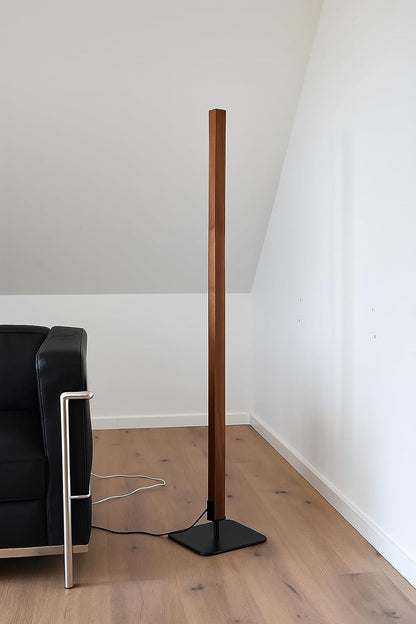 Modern LED Floor Lamp | American Walnut Wood