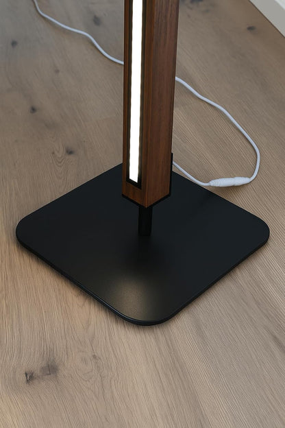 Modern LED Floor Lamp | American Walnut Wood